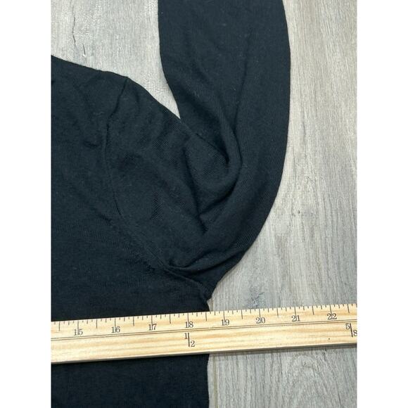 NWT J. Crew Womens Black Merino Wool Crew Neck Knitted Pullover Sweater Size M - Picture 7 of 9